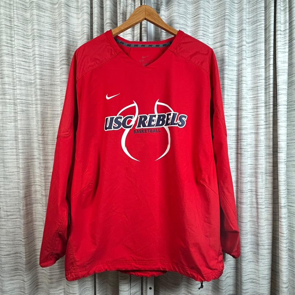 Nike USC Rebels Basketball‎ Dri-FIT Pullover Jacket Top XL Windbreaker Warmup